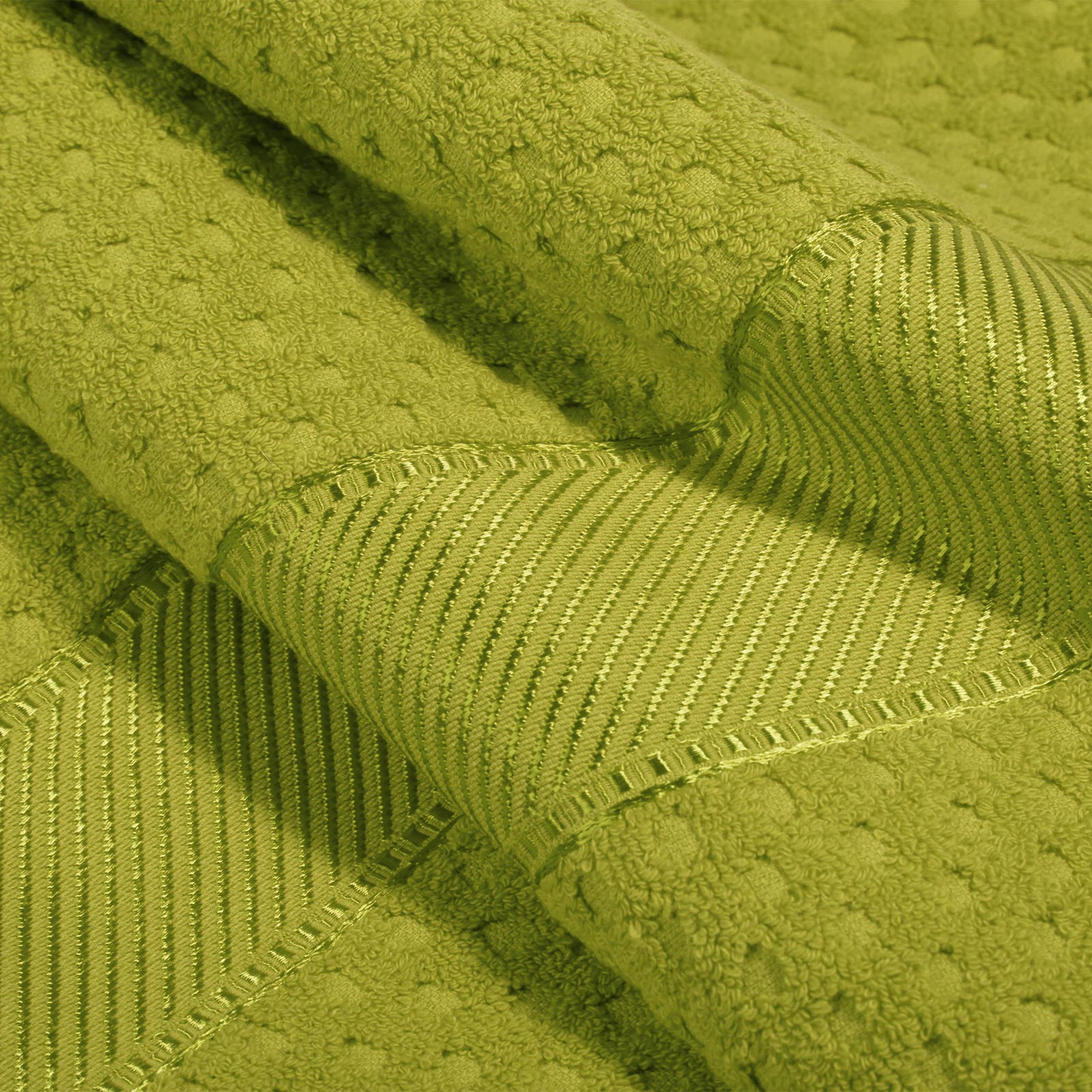 Asciugamano-con-ospite-Standard-Verde-Sirena-Tinta Unita-Caleffi-Cotone-Senza-imbottitura