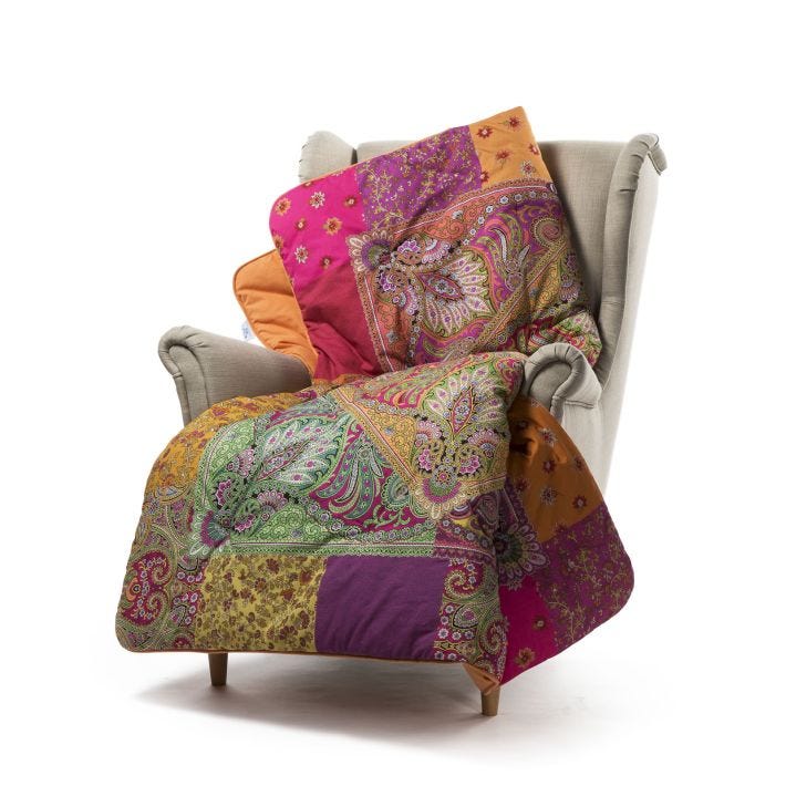 Scaldotto-Cm-130X170-Corallo-Bohemian-BOHEMIAN-Caleffi-Cotone-Microfibra