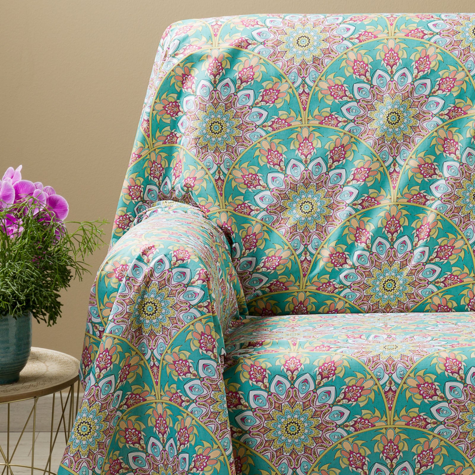 Grandecor-Matrimoniale-Anice-Saba-Moderno-Caleffi-Cotone-Senza-imbottitura