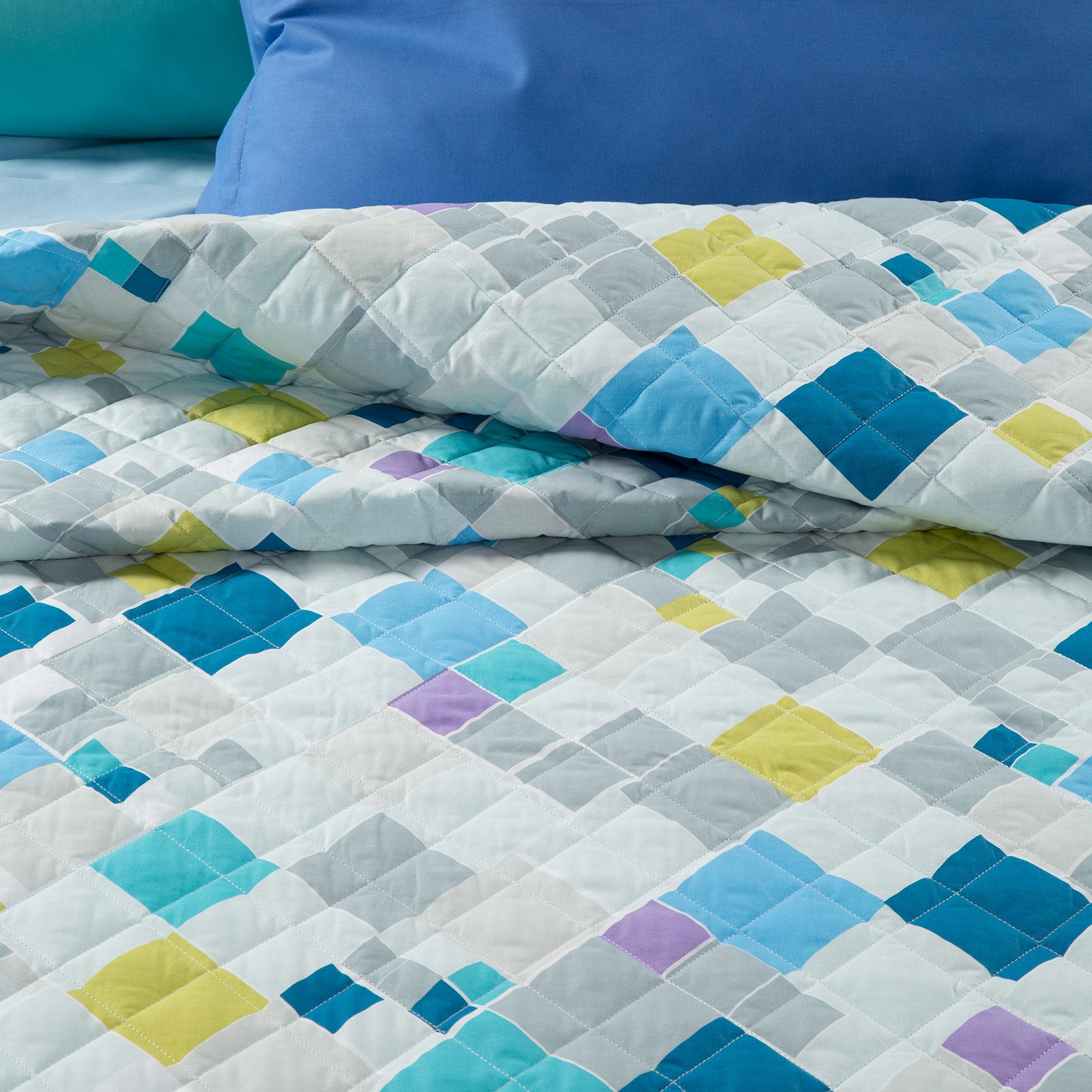 Copriletto-trapuntato-Singolo-Bluette-Peggy-Art-Caleffi-Cotone-Fibra-anallergica