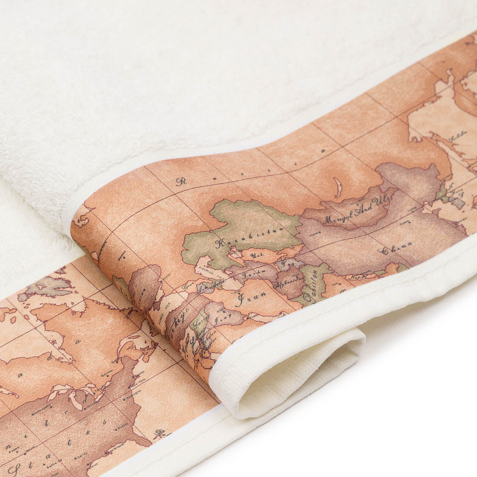 Asciugamano-con-ospite-Standard-Avorio-Geo Classic-Geo-Alviero-Martini-Cotone-Senza-imbottitura