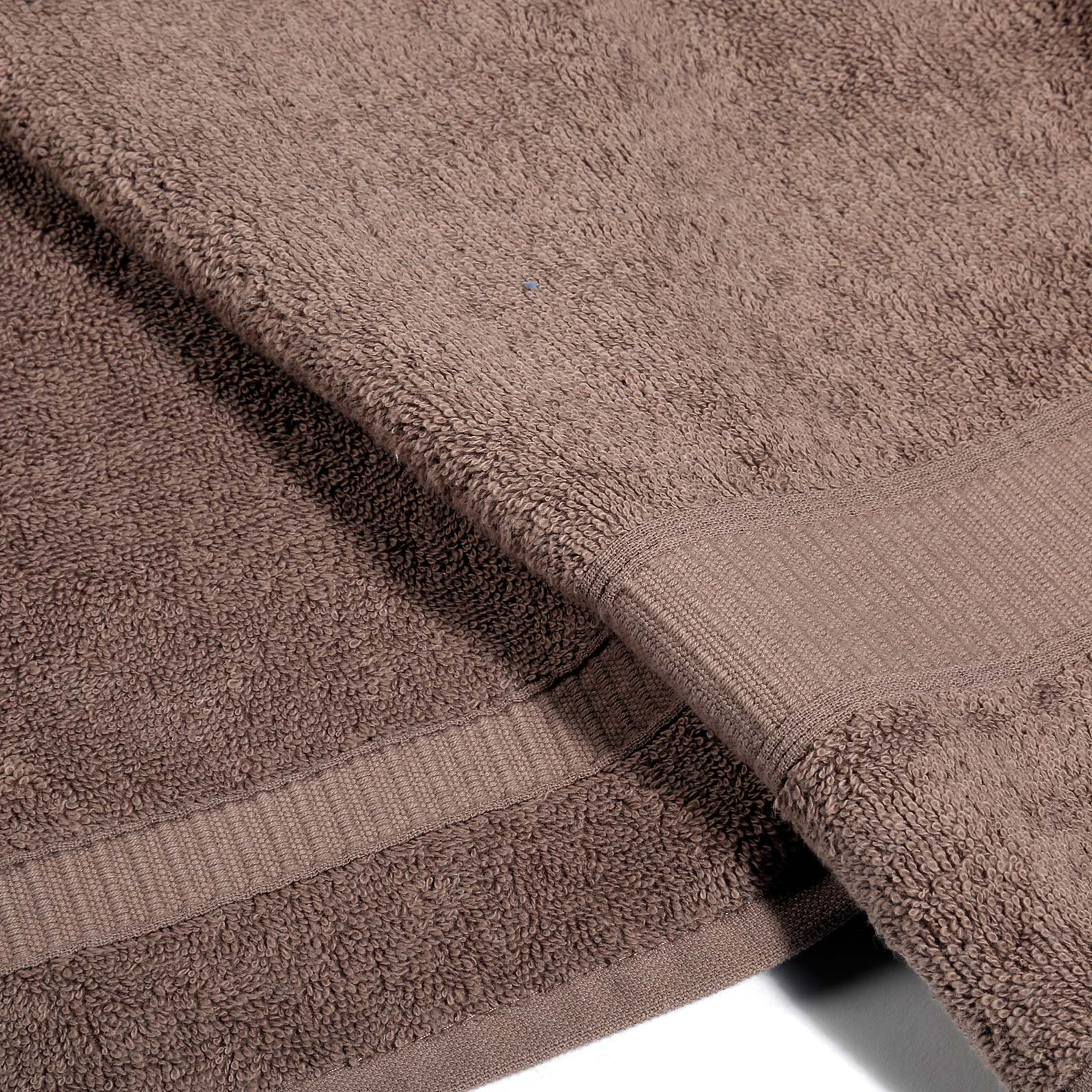 Asciugamano-con-ospite-Standard-Chocolat-Oceano-Tinta Unita-Caleffi-Cotone-Senza-imbottitura