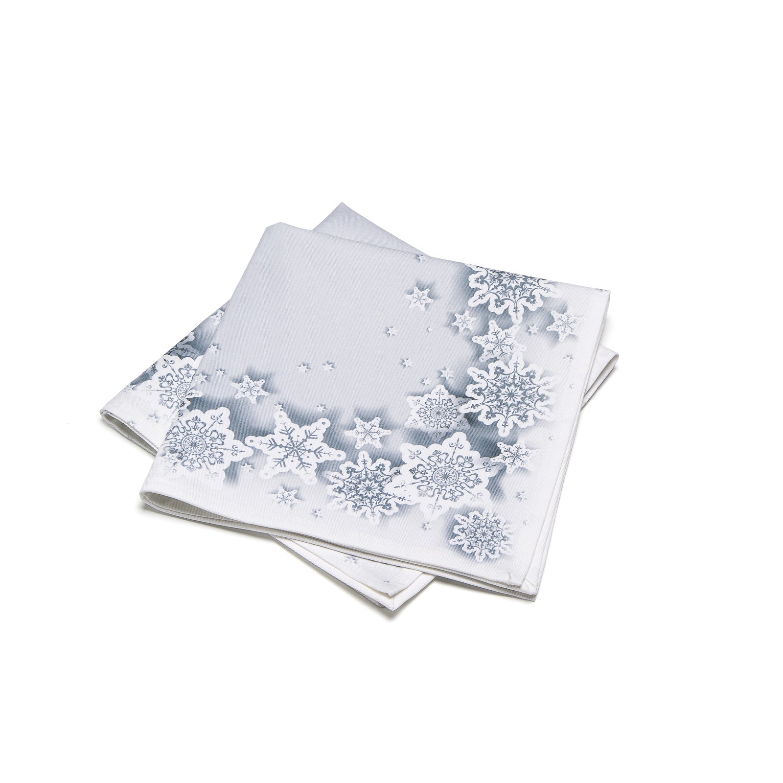 Tovagliolo-Cm-48X48-Unica-Silver-Floreale-Caleffi-Cotone-Senza-imbottitura