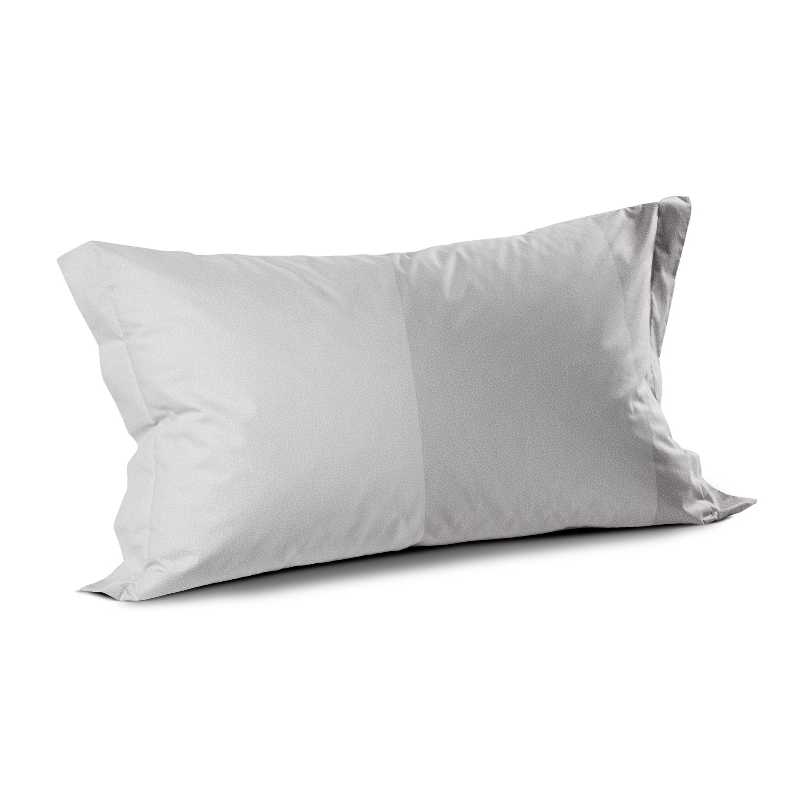 Federa-Standard-Grigio-Joy-Tinta Unita-Caleffi-Cotone-Senza-imbottitura