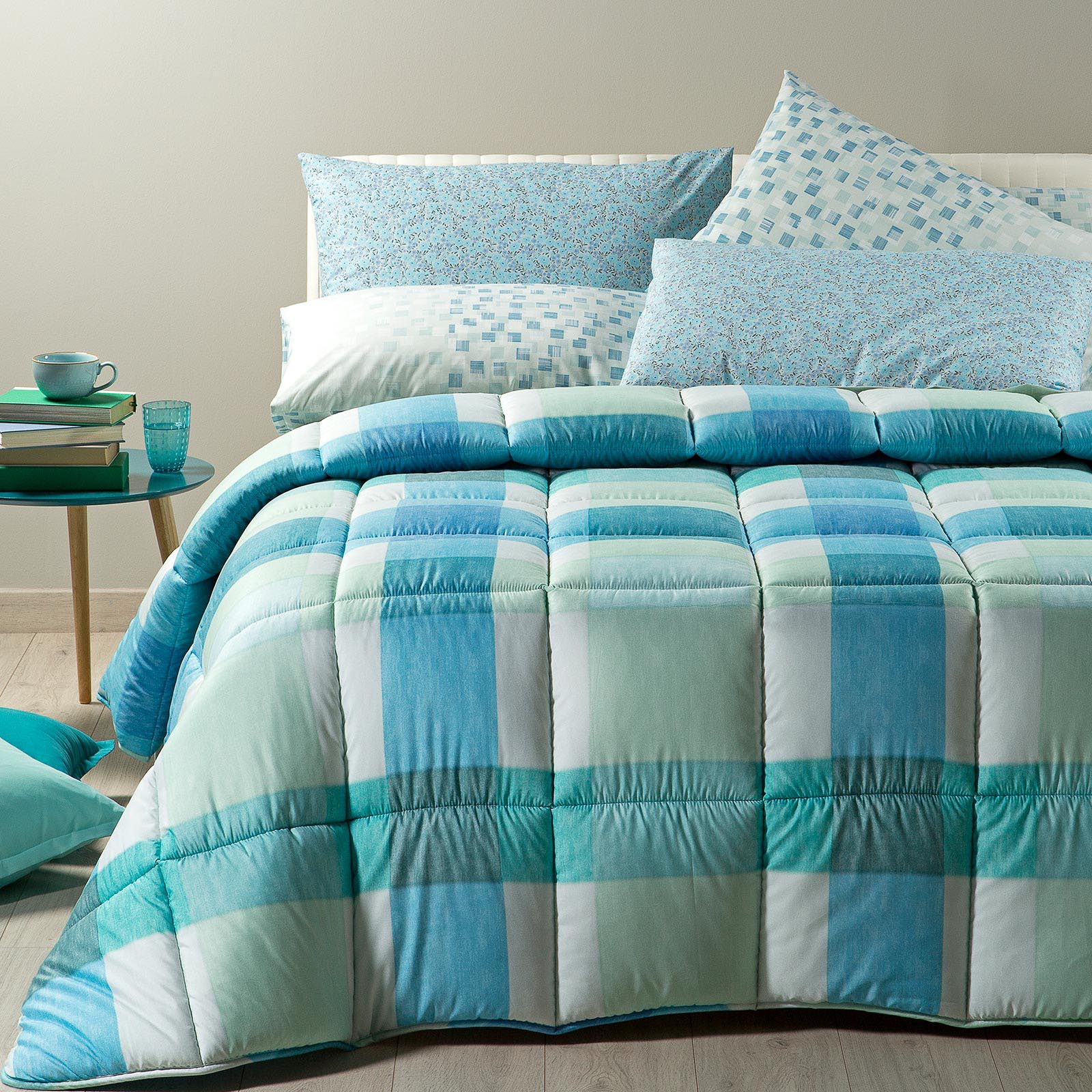 Trapunta-Singolo-Bluette-Cottage-WINTER COTTAGE-Caleffi-Microfibra-Microfibra
