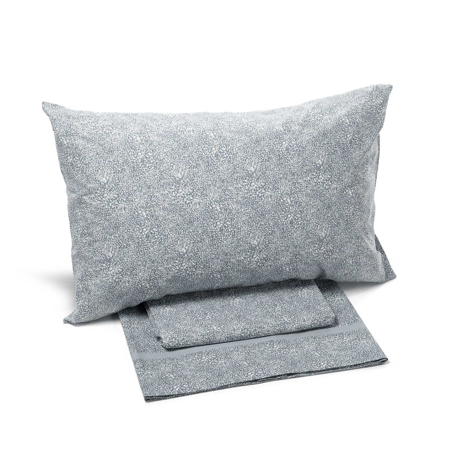 Completo-lenzuola-Singolo-Blu-Pois-Geometrico-Caleffi-Cotone-Senza-imbottitura