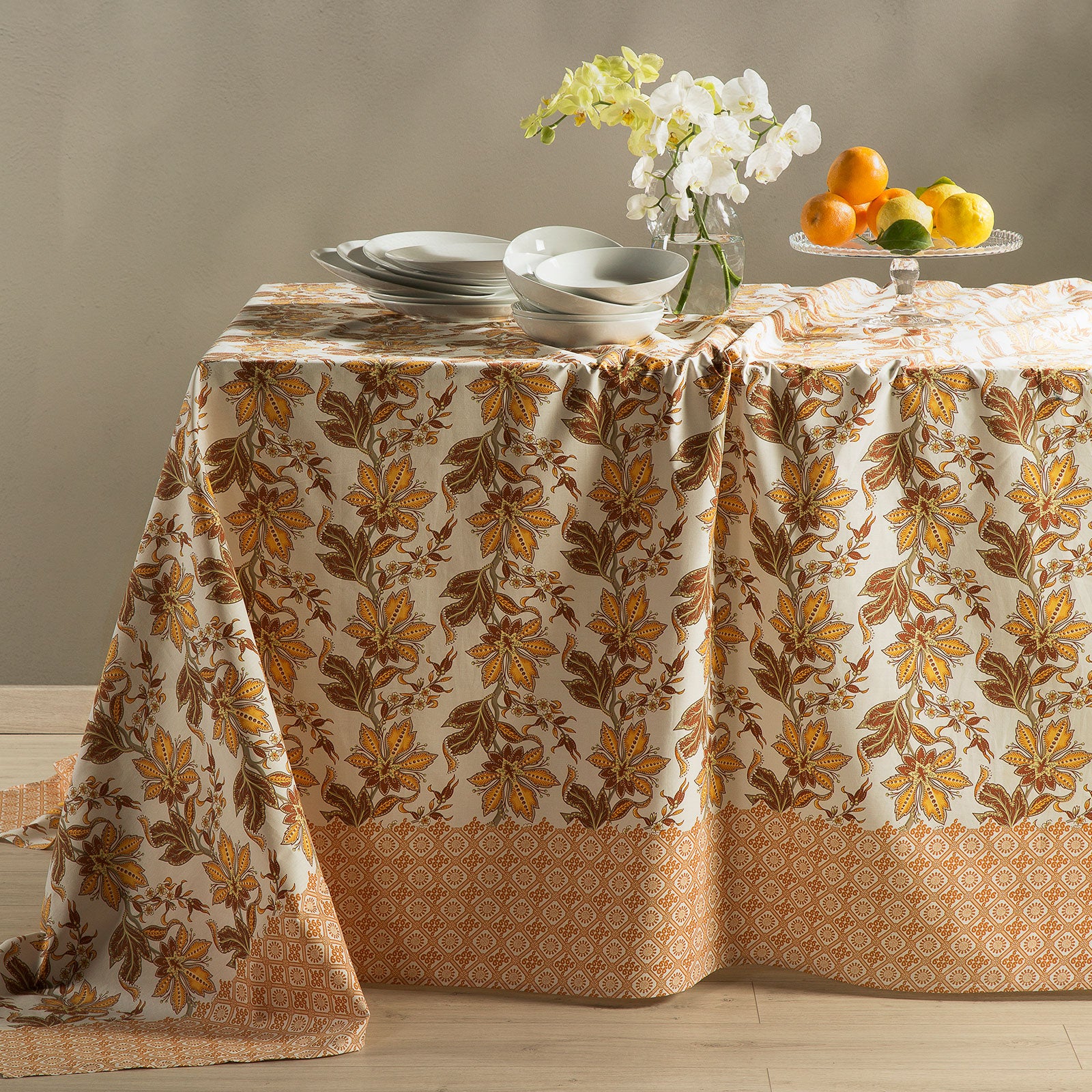 Grandecor-Matrimoniale-Oro-Giacarta-Moderno-Caleffi-Cotone-Senza-imbottitura