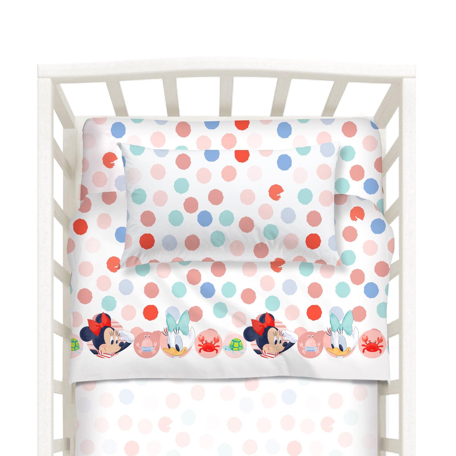 Completo-lenzuola-Baby-Unica-Baby Minnie-Ragazzo-Caleffi-Cotone-Senza-imbottitura