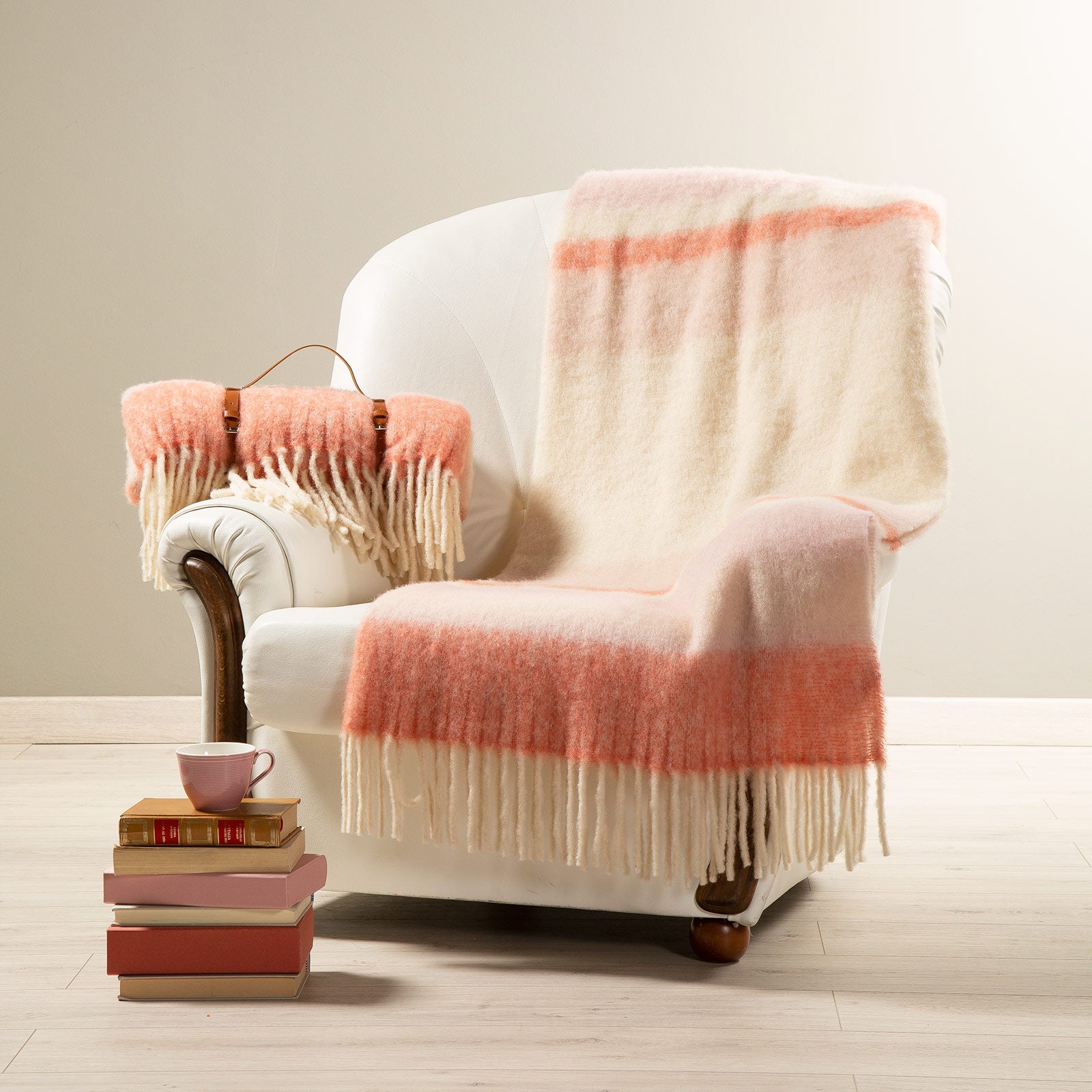 Plaid-Cm-130X170-Corallo-St.Moritz-Non Assegnato-Caleffi-Senza-Tessuto-Senza-imbottitura