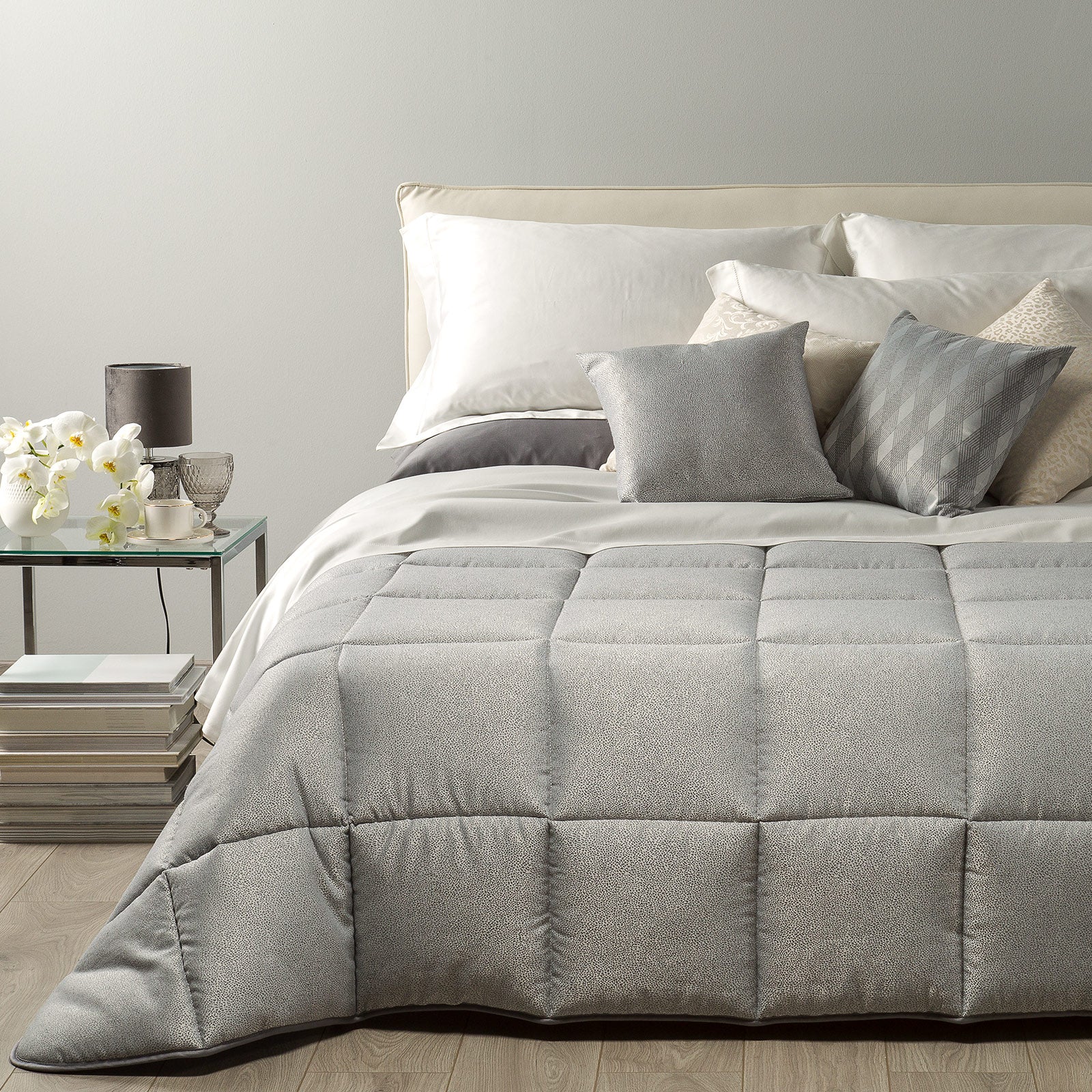 Trapunta-Matrimoniale-Grigio-Samoa-Barocco-Caleffi-Jacquard-Microfibra