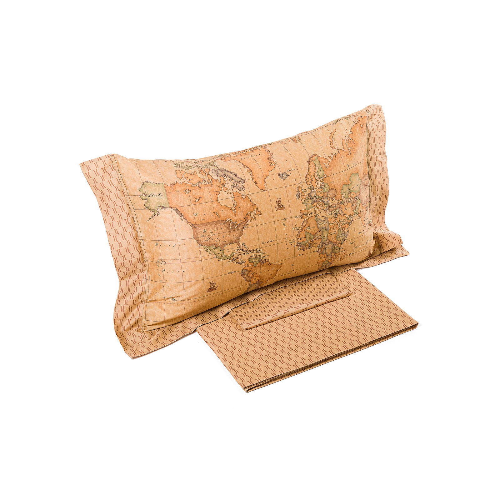 Completo-lenzuola-Matrimoniale-Unica-Geo Classic-Geo-Alviero-Martini-Raso-di-Cotone-Senza-imbottitura