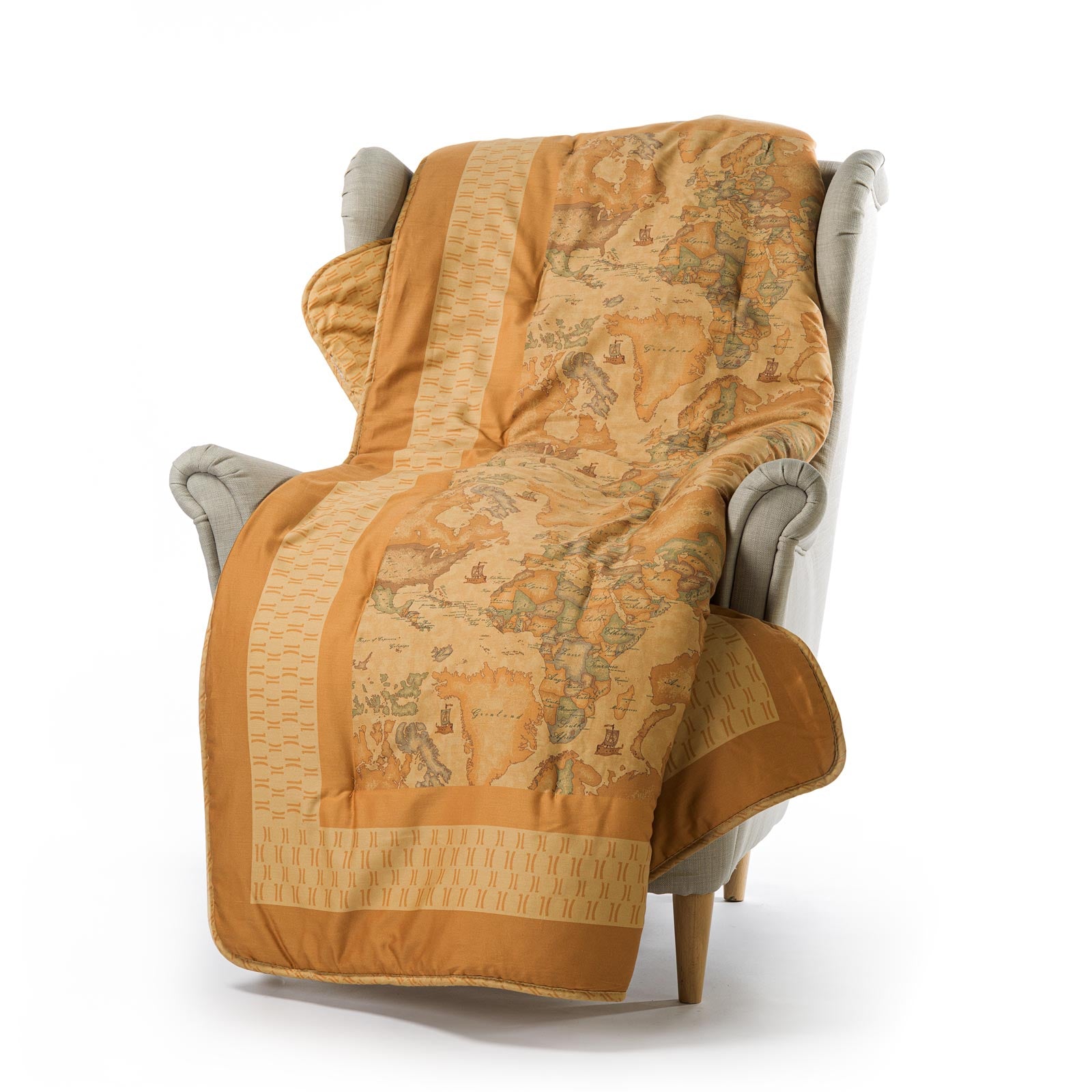 Plaid-Cm-130X170-Unica-Geo Classic-Geo-Alviero-Martini-Raso-di-Cotone-Fibra-anallergica