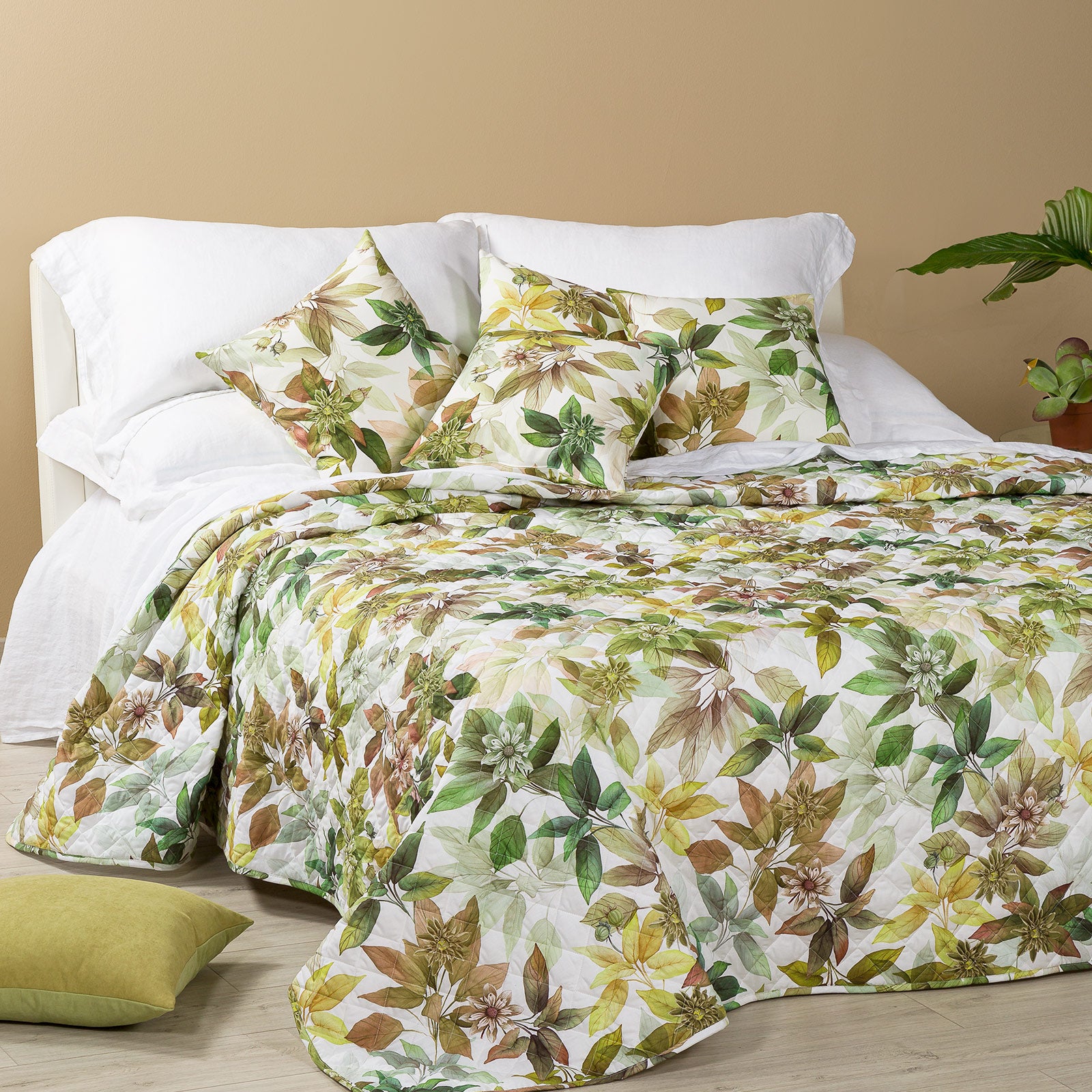 Copriletto-trapuntato-Matrimoniale-Unica-Ginger-Non Assegnato-Caleffi-Cotone-Fibra-anallergica