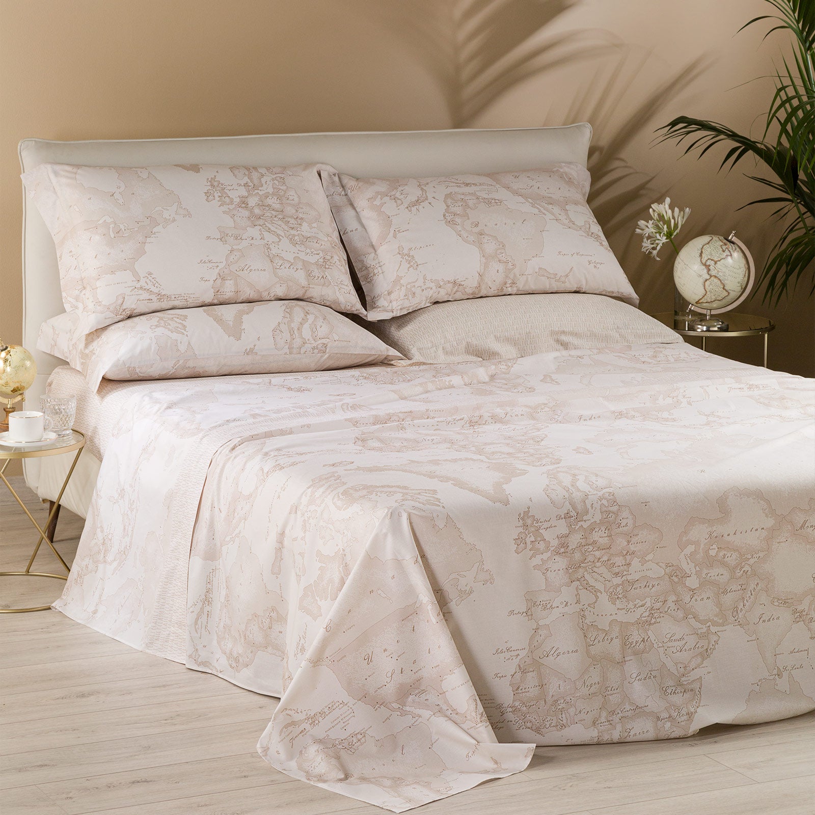 Lenzuolo-copriletto-Matrimoniale-Unica-Geo White-Geo-Alviero-Martini-Percalle-di-Cotone-Senza-imbottitura