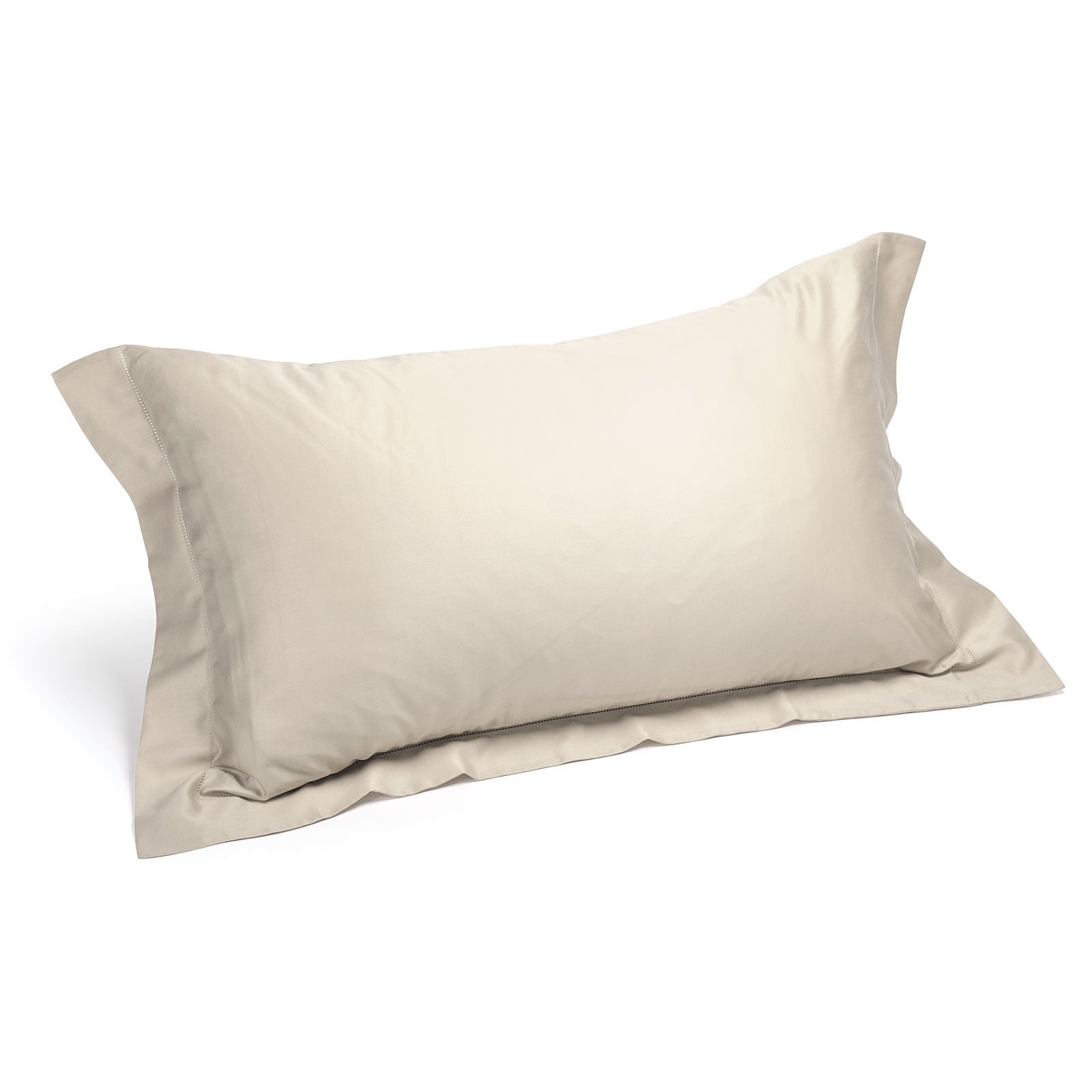 Federa-Standard-Avorio-Raso-Tinta Unita-Caleffi-Raso-di-Cotone-Senza-imbottitura