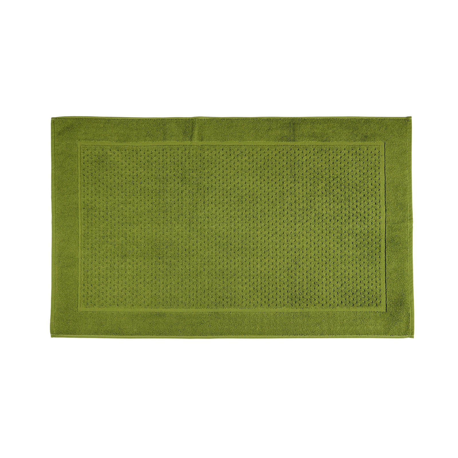 Tappeto-bagno-Cm-60X100-Verde-Sirena-Tinta Unita-Caleffi-Cotone-Senza-imbottitura