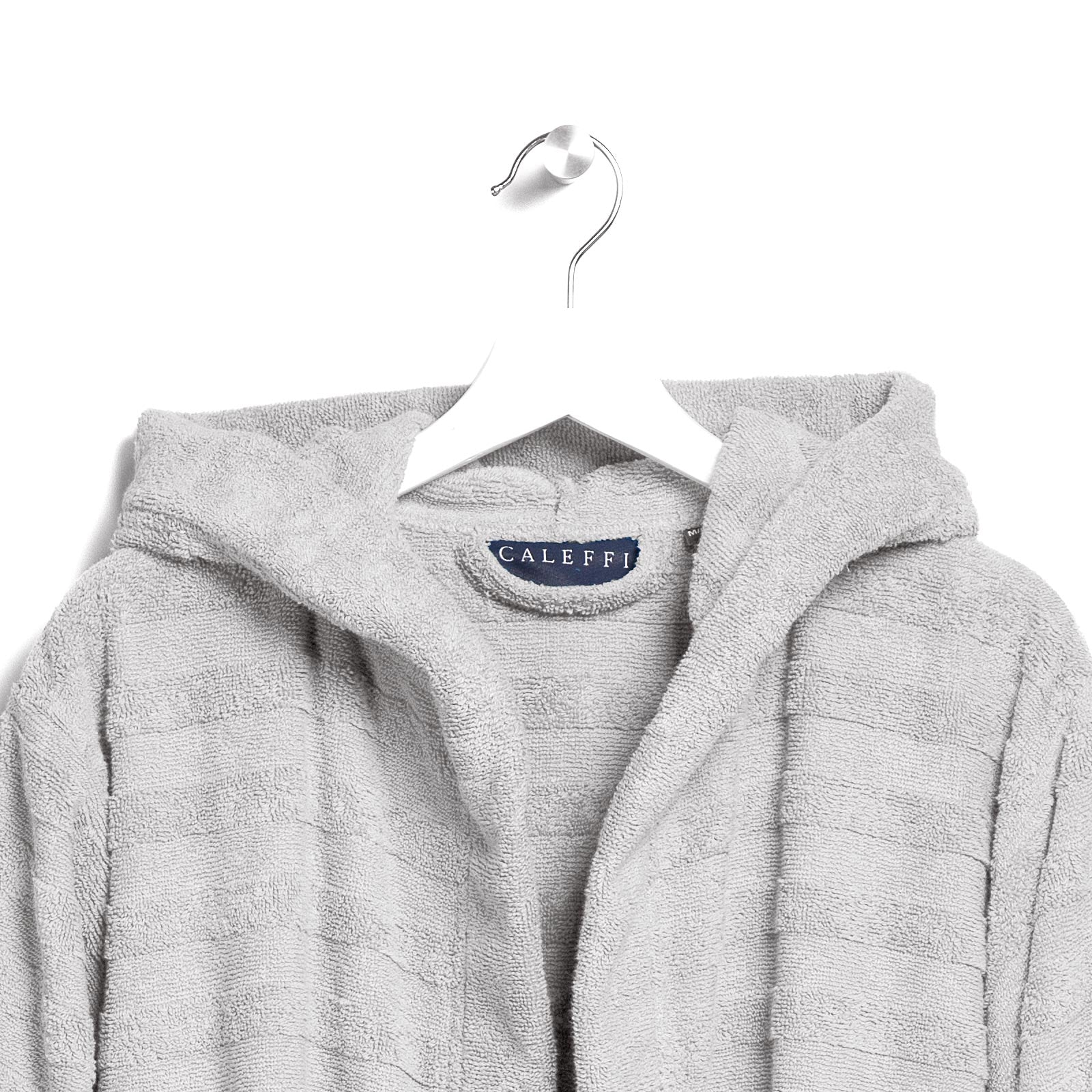 Accappatoio-con-cappuccio-Taglia-m-l-Grigio-Cotton-Tinta Unita-Caleffi-Cotone-Senza-imbottitura