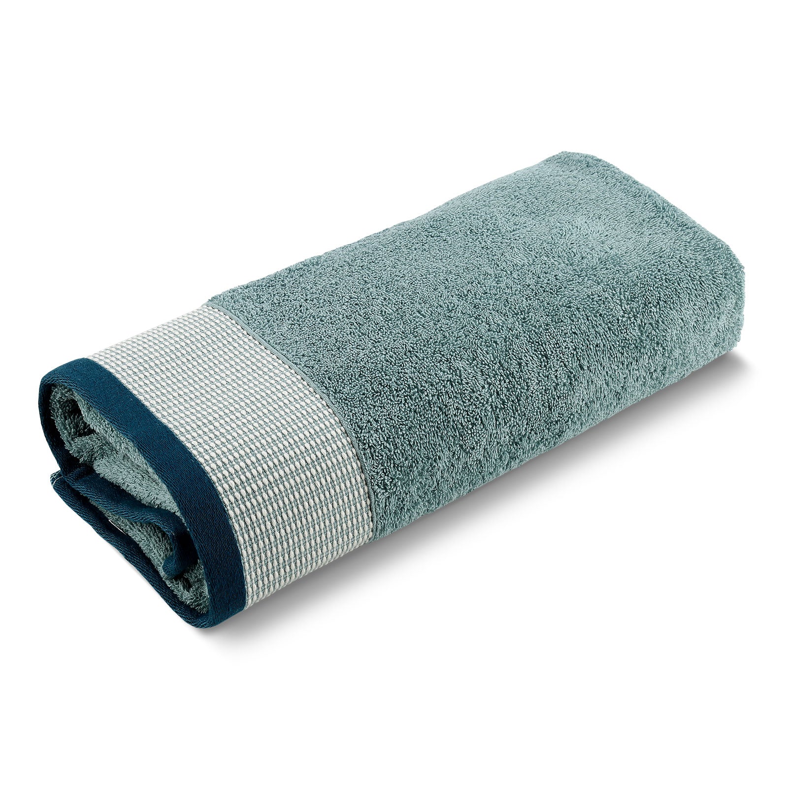 Asciugamano-Cm-60x110-Verde-Trendy-Tinta Unita-Caleffi-Cotone-Senza-imbottitura