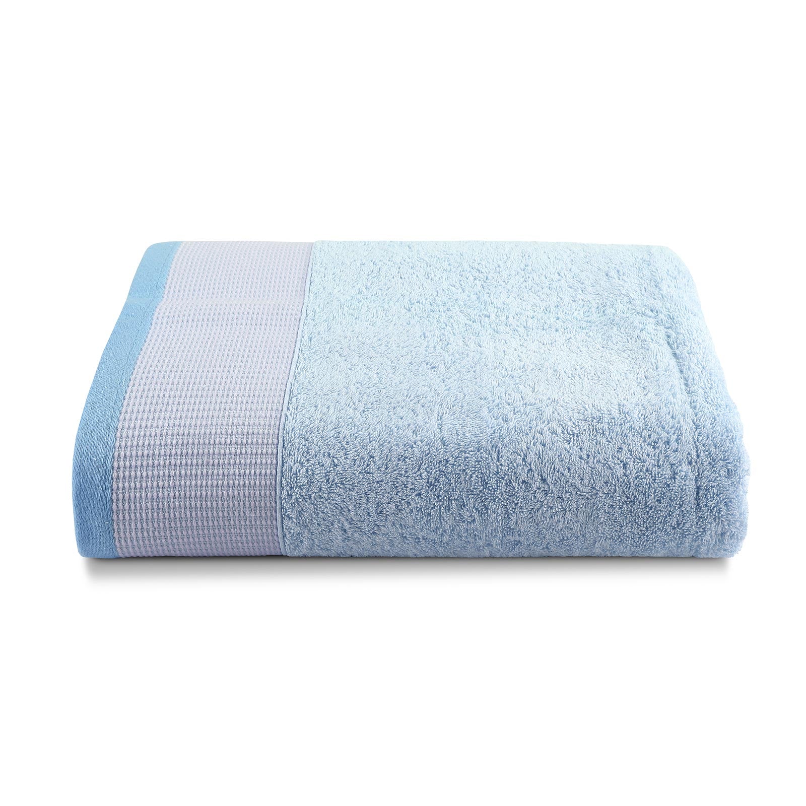 Telo-bagno-Cm-100x150-Azzurro-Trendy-Tinta Unita-Caleffi-Cotone-Senza-imbottitura