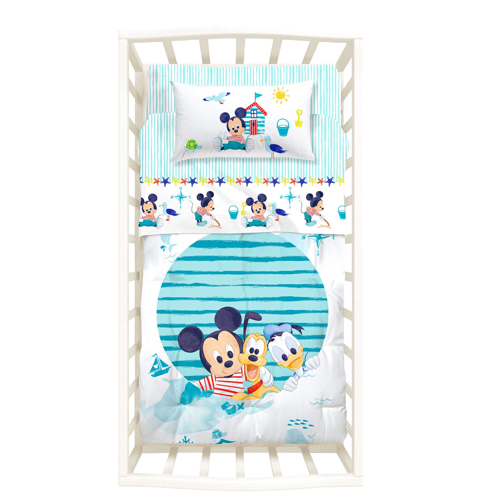 Trapunta-con-paracolpi-Baby-Unica-Mickey&Pluto-Non Assegnato-Disney-baby-Cotone-Fibra-anallergica