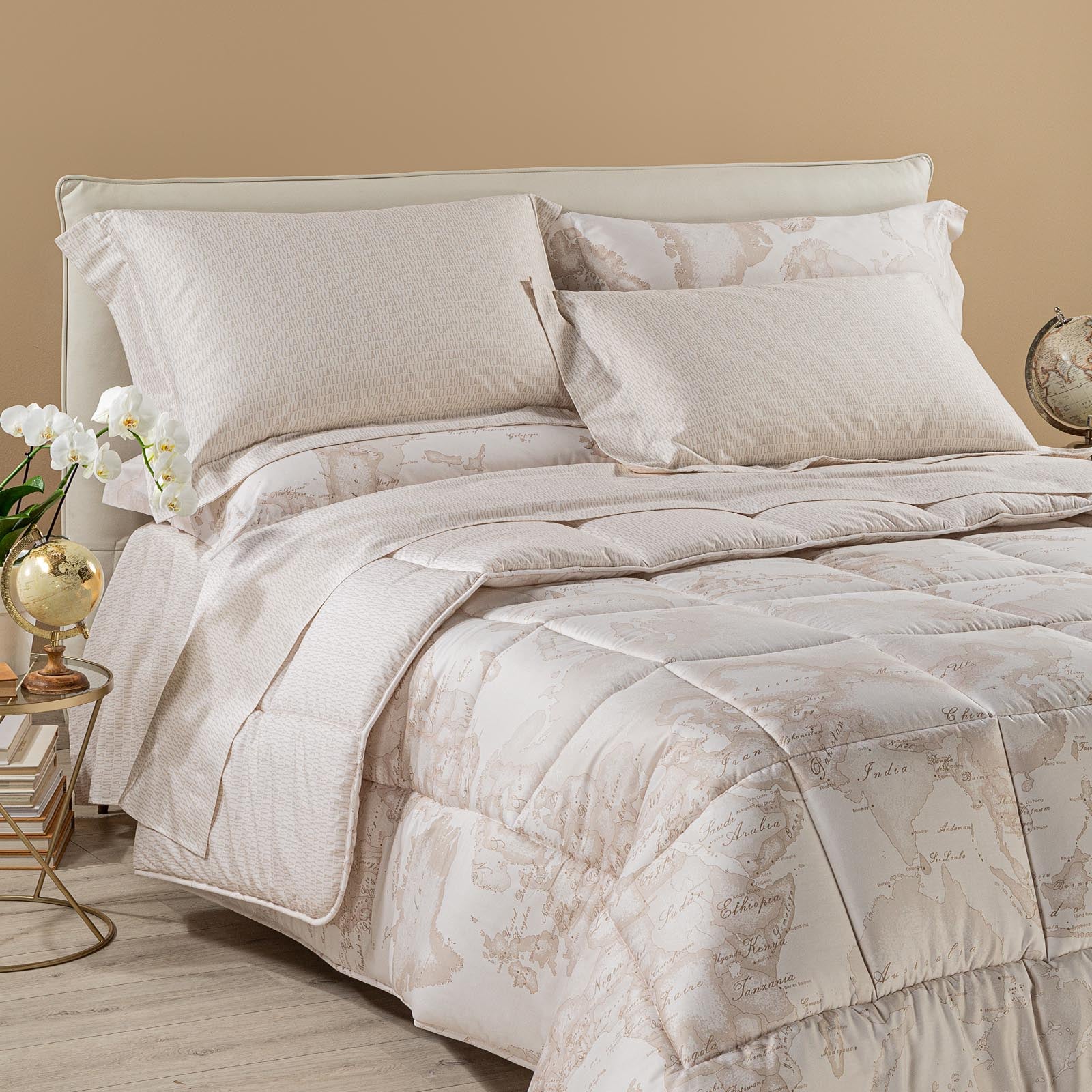 Trapunta-Matrimoniale-Unica-Geo White-Geo-Alviero-Martini-Raso-di-Cotone-Fibra-anallergica