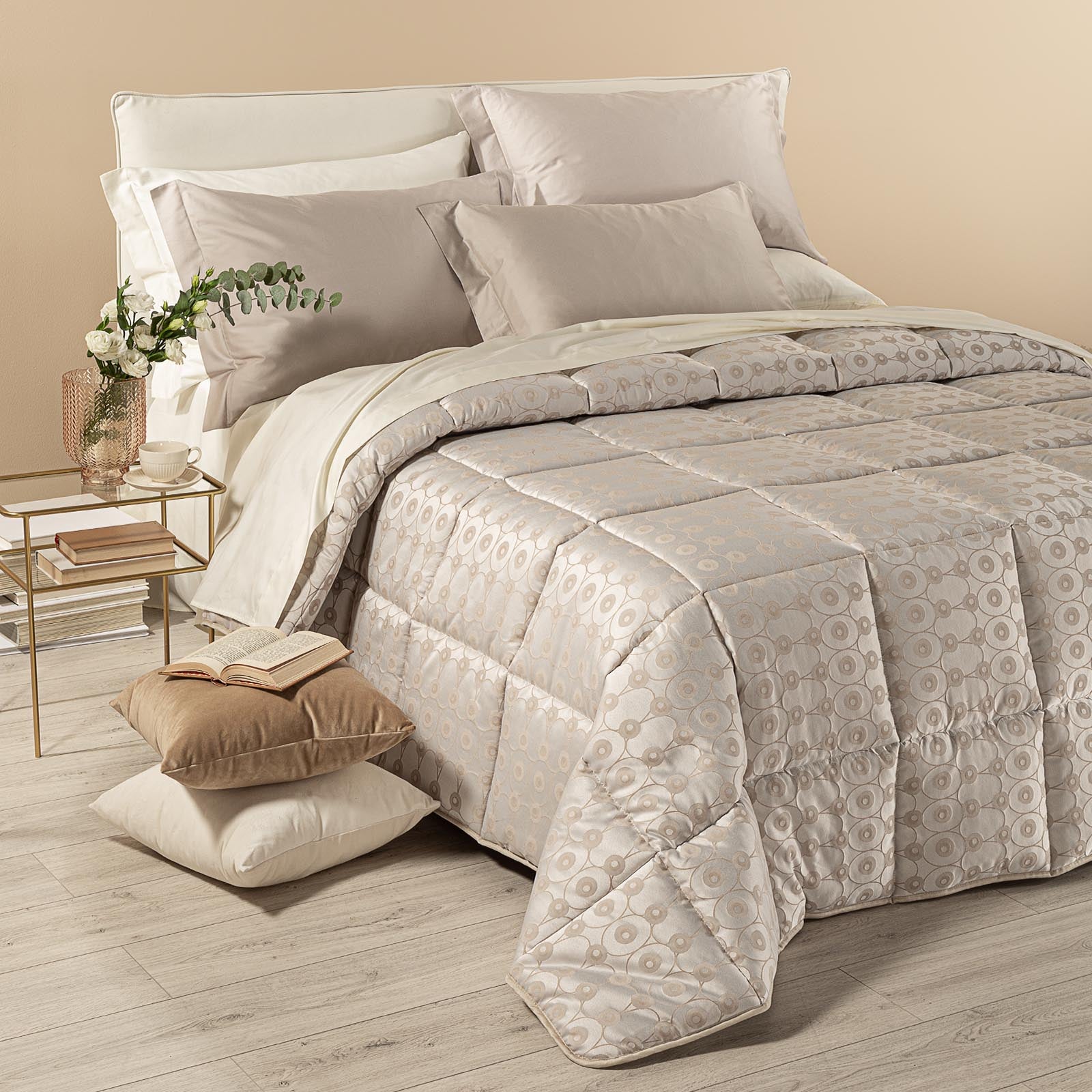 Trapunta-Matrimoniale-Naturale-Collins-Barocco-Caleffi-Jacquard-Microfibra