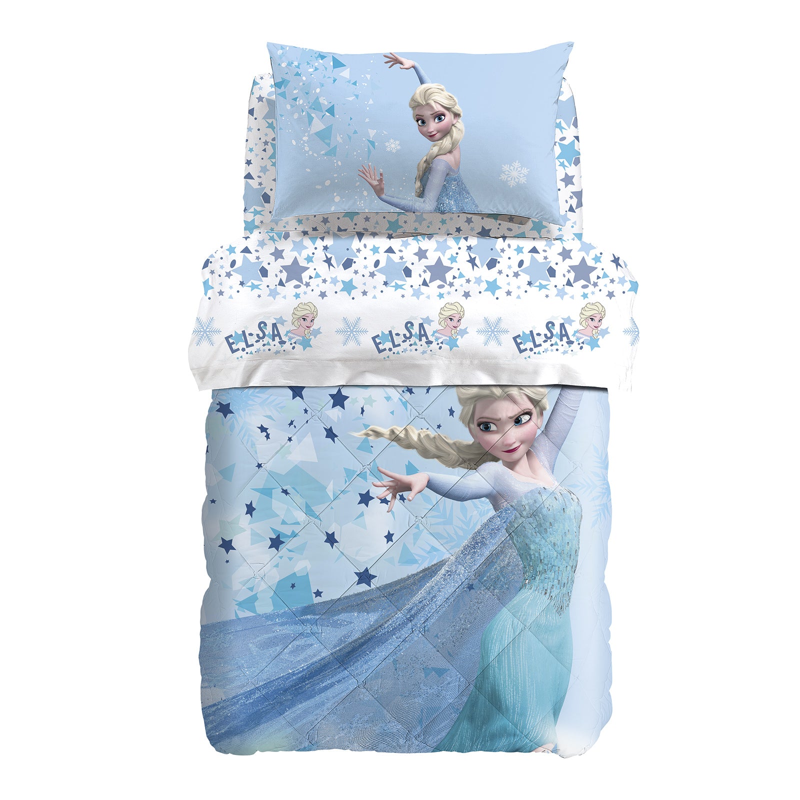 Trapunta-Singolo-Unica-Frozen Dream-Ragazza-Cartoons-Cotone-Fibra-anallergica