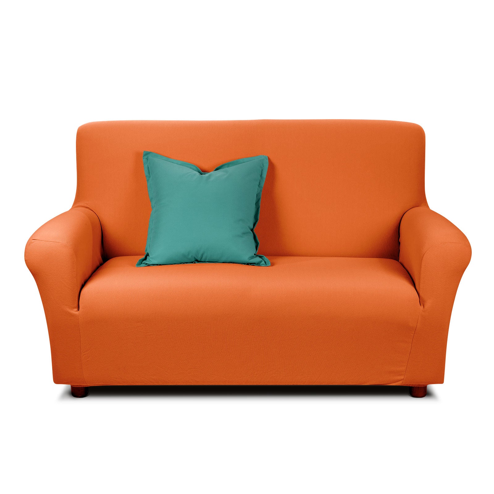 Copridivano-elasticizzato-1-posto-Arancio-Opla_2-Tinta Unita-Caleffi-Cotone-Senza-imbottitura
